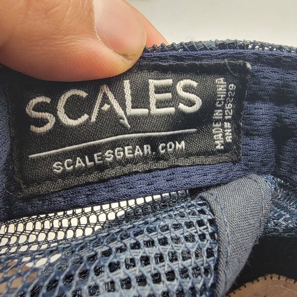 Scales Gear Fish The Rip Blue Trucker Hat Adjustable Snapback Mesh Back - Picture 5 of 9